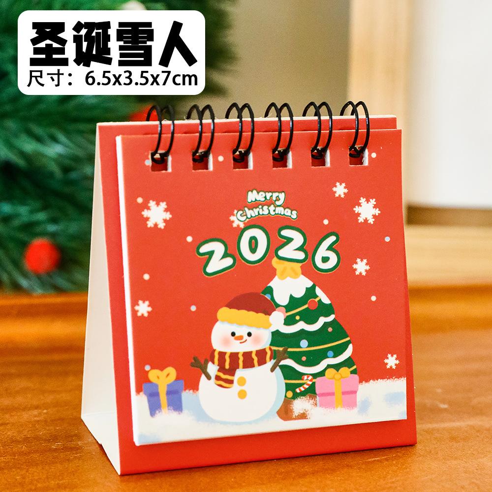 

2026 Christmas Small Desk Calendar Ins Desktop Calendar Check-in Ornaments Cute Mini Desk Calendar Small Gifts Study Cute