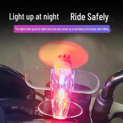 Luminous LED Wind-Powered Airplane Decoration for Cars and Motorcycles