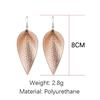 1 Pair Simple Water Drop Pendant Earrings Girl PU Leather Night Party Ear Studs Fashion Jewelry