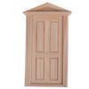 1:12 Dollhouse Miniature Simulation Diy Wooden Spire Door Furniture Accessories