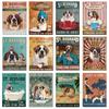 Metal Tin Sign Wall Decor St. Bernard Dog Bubble Bath Record Coffee Hanging Plaque Aluminum Signage Posters 8x12 Inch