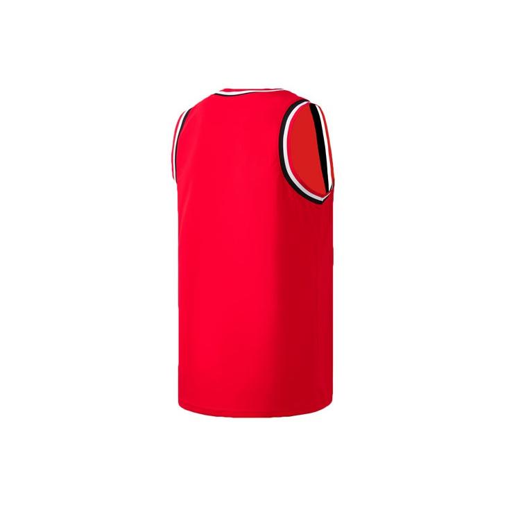 Li Ning Sports Basketball Series Mesh Breathable Basketball Competition Leisure Sports Suit Men Sports Suit Red AATR011-2