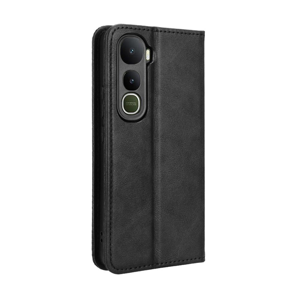 For vivo Y400 5G/vivo Y400 4G Leather Case Wallet Stand Retro Texture Phone Cover