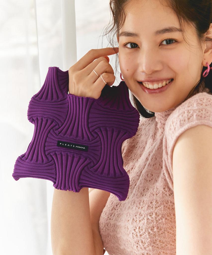 Pleatsmama Mini Bow Bag Grape Purple