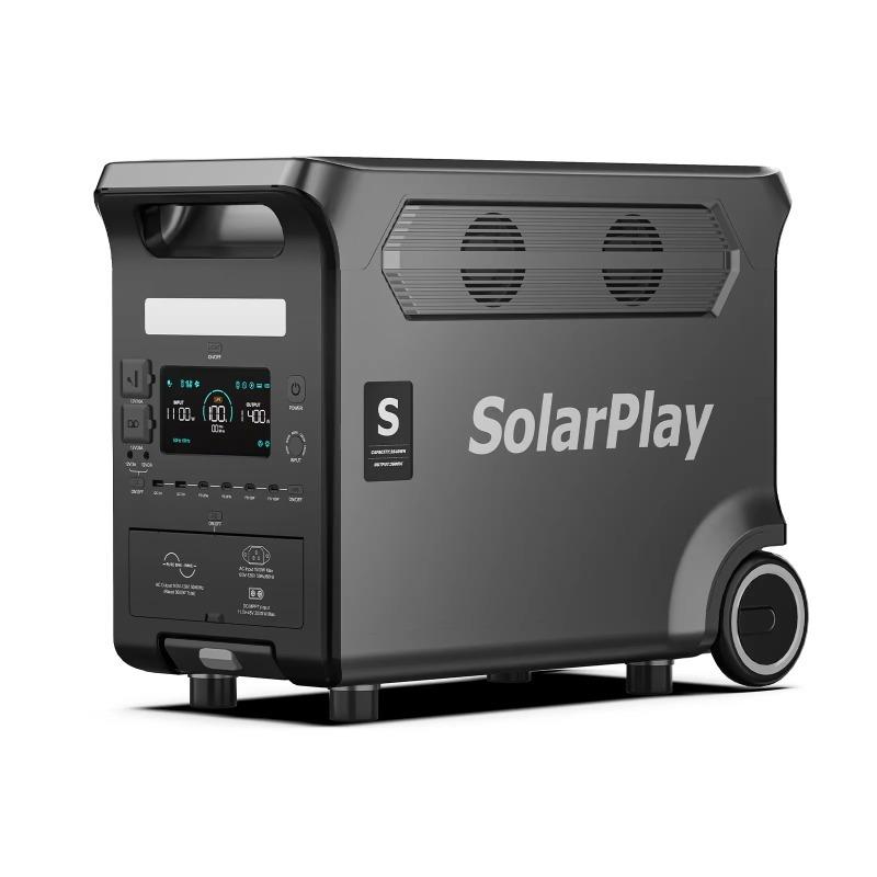 EU SolarPlay Q3600 Portable Power Station 3840Wh LiFePO4 3600W 7200W Peak for Home RV Camping