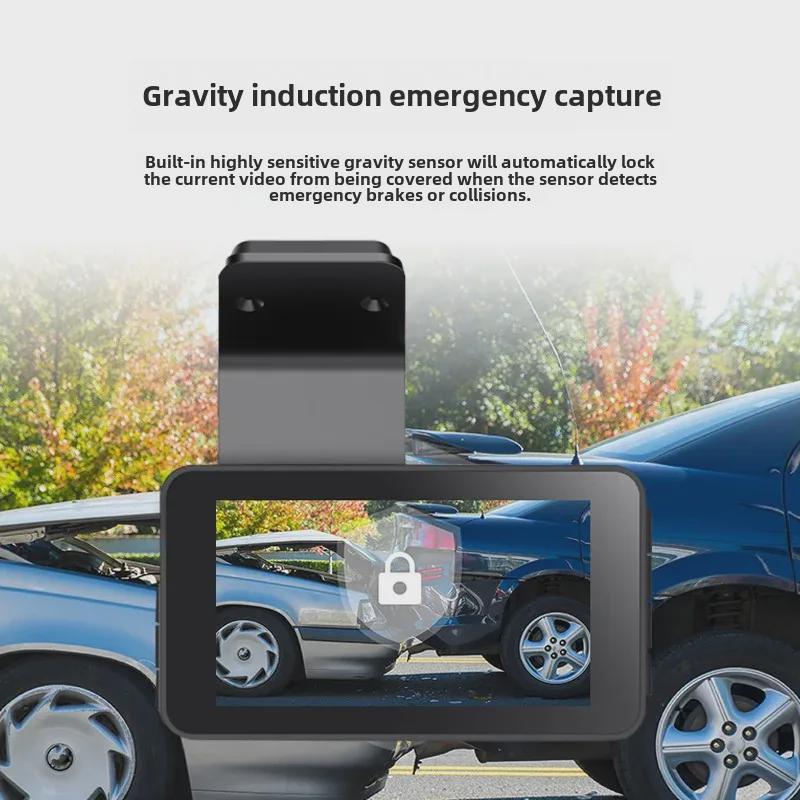 Night Vision Dual Lens Hidden Car Recorder with 4-inch Screen for Cross-border Driving and Reversing Image Recording.