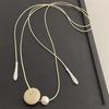 Aesthetic Cord Necklace Korean Style Trend Choker Retro Bead Pendant Necklace  Fine Accessories