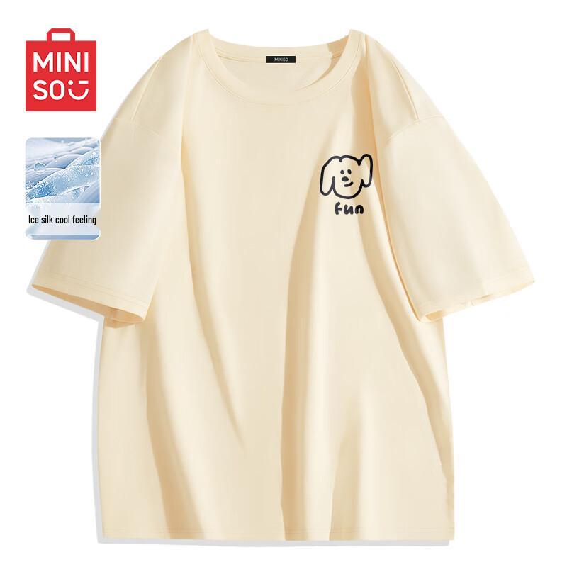 MINISO Men s Ice Silk Loose Fit Graphic Tee 3XL