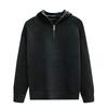 Men's Casual Solid-color Cutouted Hooded Cardigan Knitted Sweater Coat