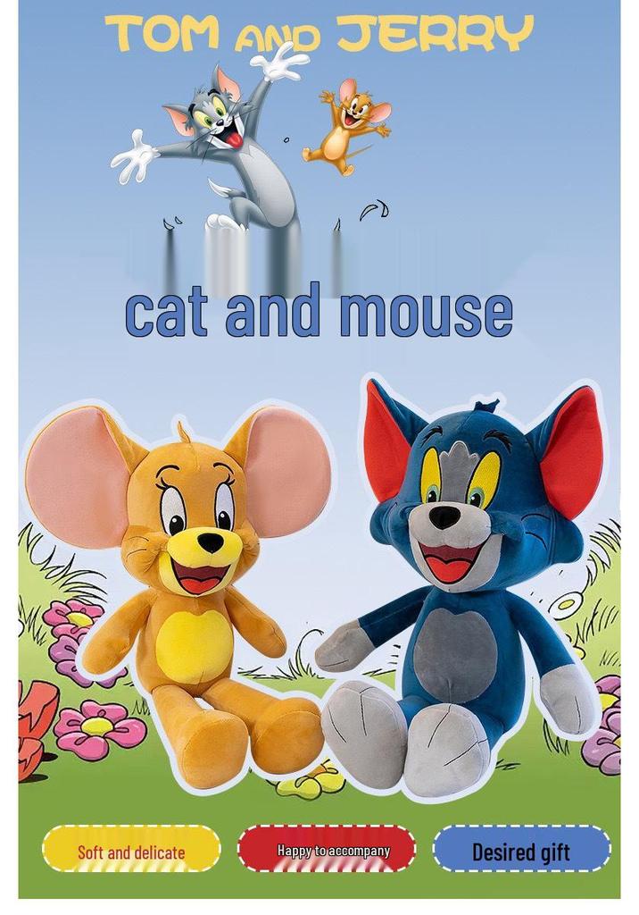 Tom and Jerry Plush Doll Set - Cute Cat and Mouse Toy
