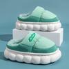Winter children's cotton slippers bag heel parent-child cotton shoes older children's warm down thickened non-slip waterproof down shoes home