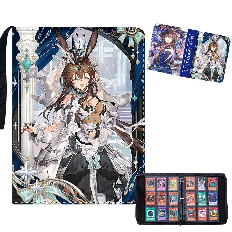 Arknight Card Binder Leather Zipper Anime Card Album - Fluorescent Dream Collection Card Holder 9 Pocket