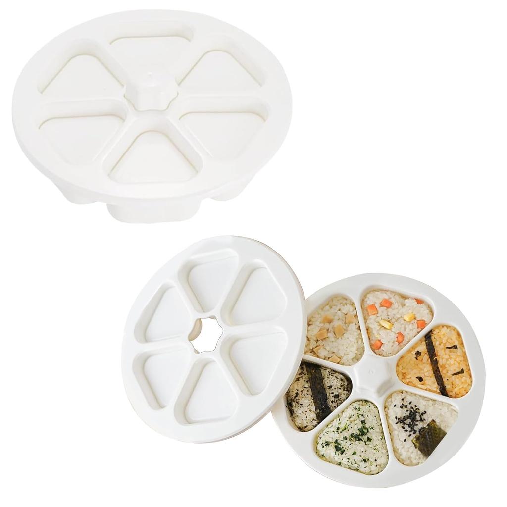 Onigiri-shaped 6-hole onigiri maker non-stick triangular sushi mold kit Master press easy convenient restaurant home cooking commercial kitchen