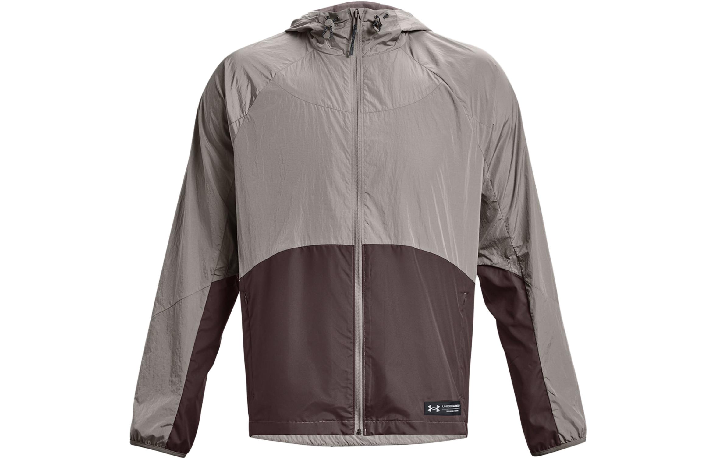 Under Armour RUSH Jackets Men s Taupe Hooded Moderate Other 1377181-294 LG