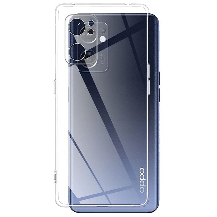 Coque et tour de cou pour Oppo Find X5 LITE - TPU Souple Transparent Cordon Noir réglable Phonillico®