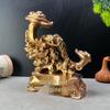 Luminous Copper Ruyi Ornament for Living Room Feng Shui and Wealth