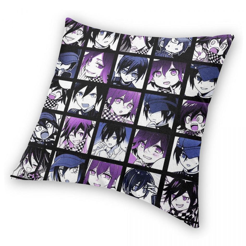 Danganronpa Shuichi Kokichi Square Pillowcase Polyester Linen Velvet Printed Zip Decor Pillow Case Home Cushion Cover