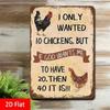 Metal Rooster Sign Vintage Farmhouse Decor Rustic Chicken Coop Art 20x30 cm