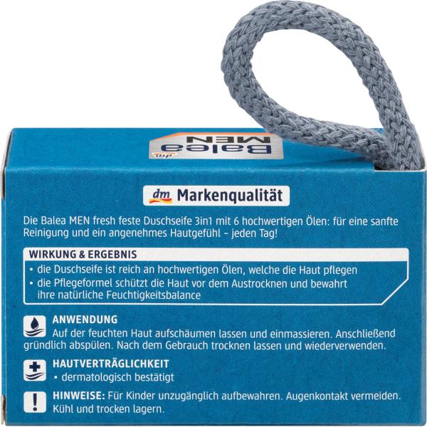 Nemecko DM Balea Balea Men 3v1 Osviežujúce sprchové mydlo 100g