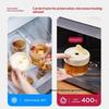 1 Pezzo Barattolo in Vetro per Alimenti da 240/400 ml con Coperchio in Silicone Ermetico Resistente al Calore Adatto al Microonde Contenitore per Zuppe Succhi Barattolo per Cereali