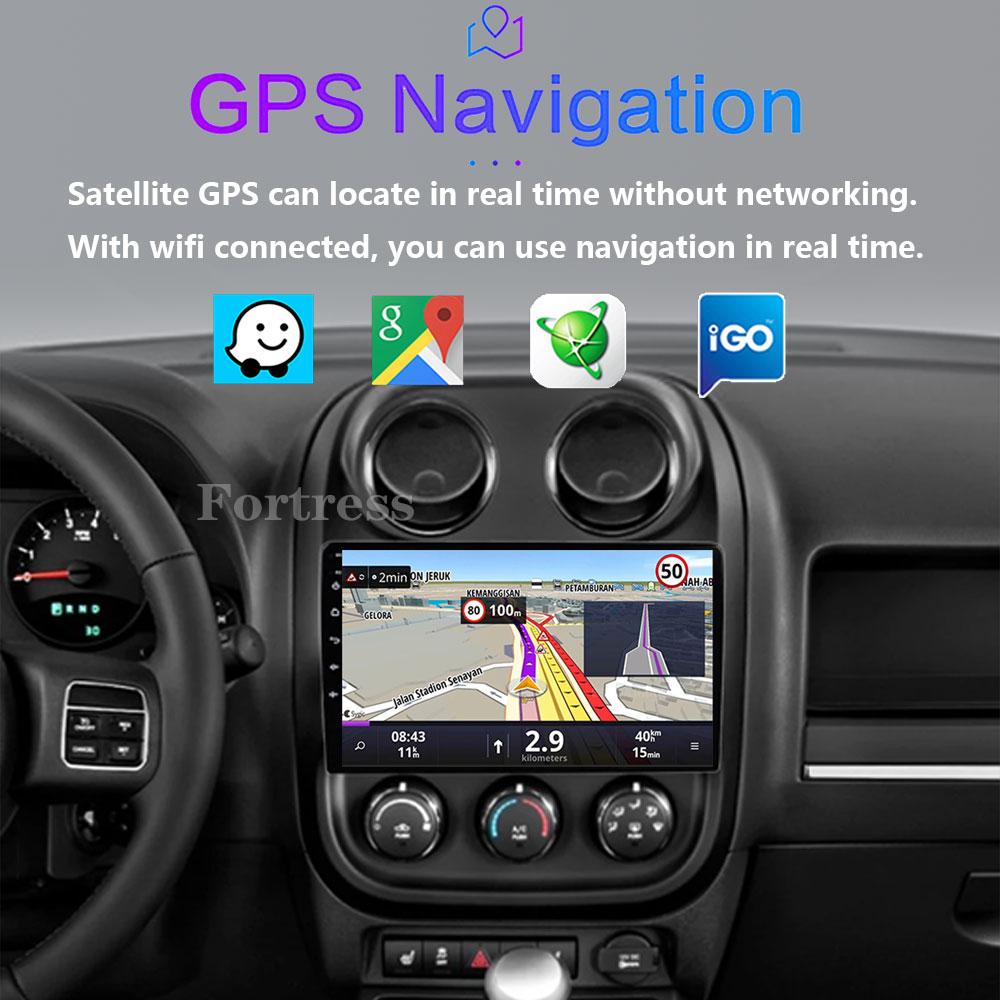 Car Radio For Jeep Compass Patriot 2010-2016 Autoradio Stereo 2 Din Player GPS Navigation Carplay DSP OBD No CD Player