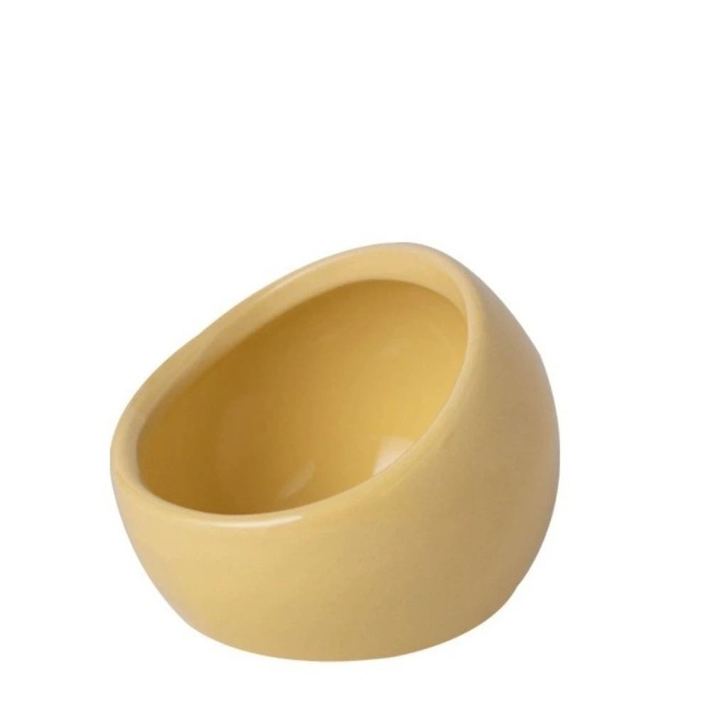 

Ceramic Hamster Food Bowl Anti-Rollover Pet Feeding Bowl Guinea Pigs Food Dish for Rabbits Parrots жёлтый