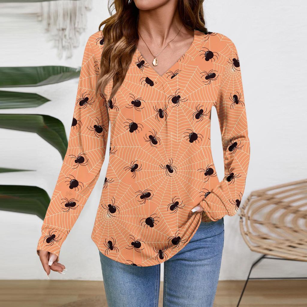Women Long Sleeve Tops Dressy Casual V Neck Tshirts Basics Tee Vacation Fall Fashion Clothes
