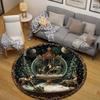 Cloud Sky Pattern Round Area Rug, Soft Blue