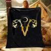 Mystery Aries Printed Blanket Super Soft Flannel Throw Blanket Lightweight Fluffy Plush Fuzzy Bed Blankets for Home Bedding Sofa