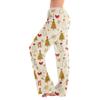 Women's Casual Christmas Print Pants Loose Fit Holiday Trousers