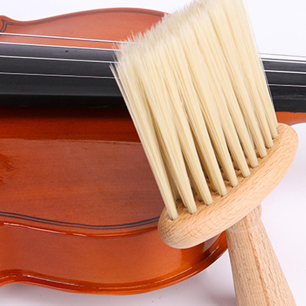 Universal Violin Guzheng Nylonborste Trähandtag Strängrengöringsborste Musikinstrument Underhållsverktyg