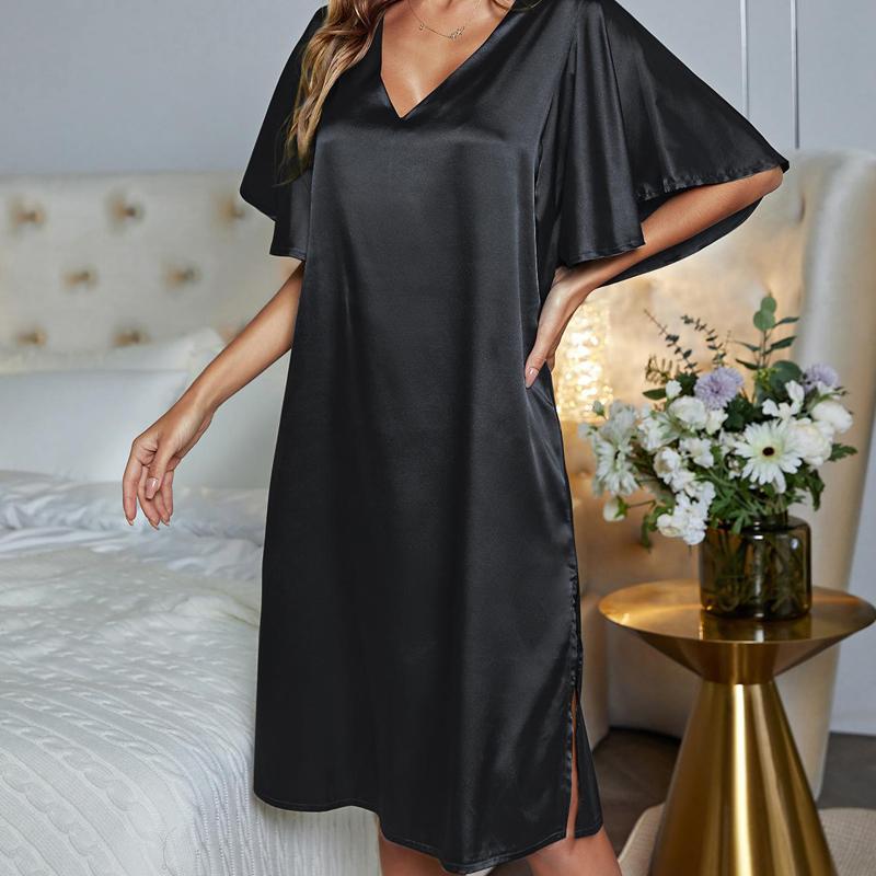 Damen-Pyjama, Sommer, dünne Eisseide, Heimkleidung, sexy Pyjama für Damen