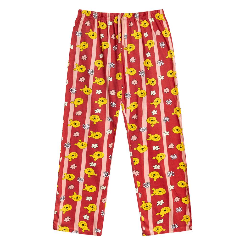 Winnie the Pooh Womens/Ladies Face Short-Sleeved Long Pyjama Set