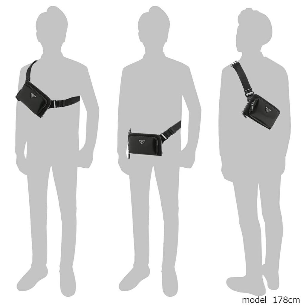 Sac bandoulière Renylon en cuir brossé noir 2VH156 789 F0002 OMT [Prada] [Prada] Homme [Article]