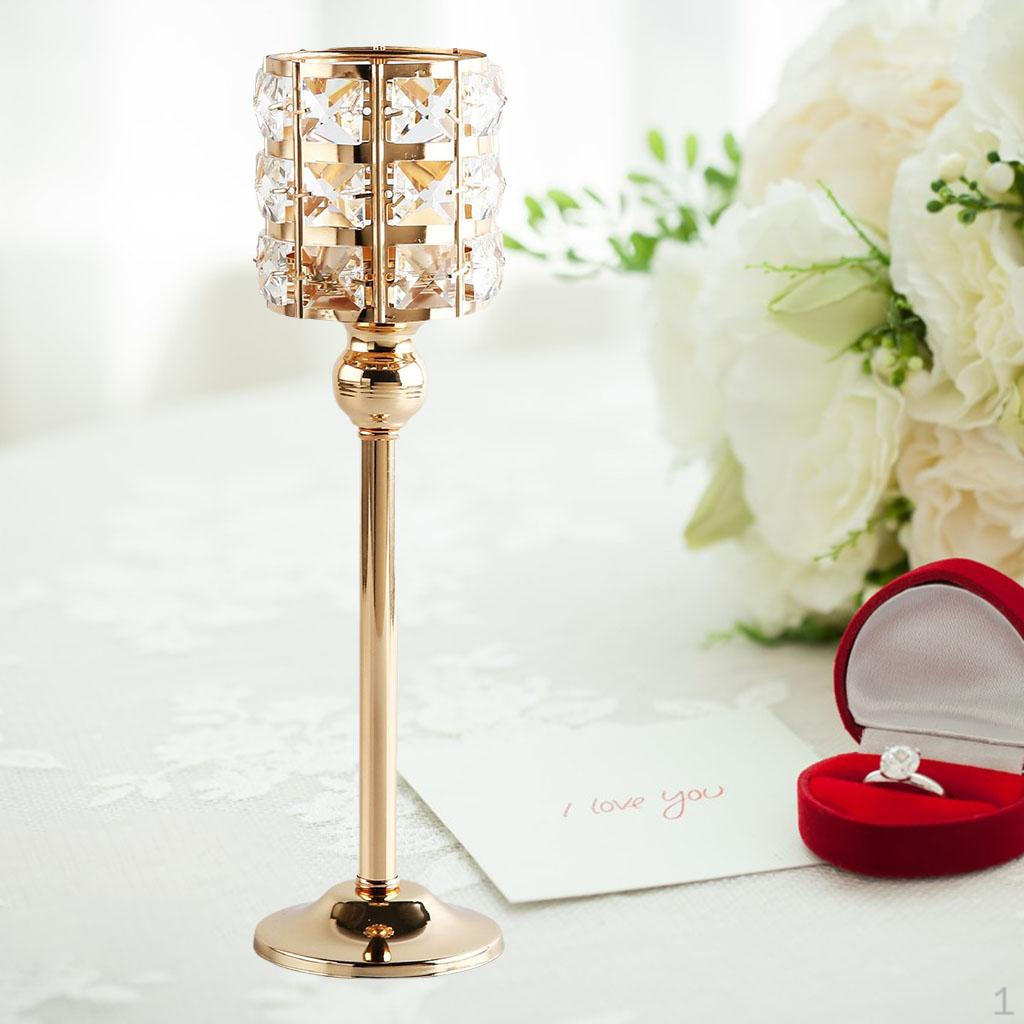Holder Crystals Embellishing Candelabra Party Tabletop Centerpiece Ornaments Candles Home