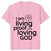Unisex Summer Live Proof of A Loving God Print Y2k Tshirt Unisex Religious Christian Cross Jesus Short Sleeved Tees Loose Tops