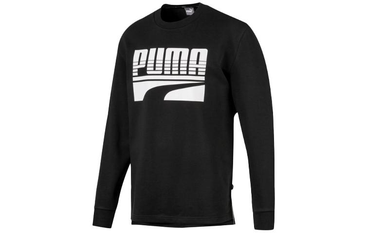 Men's PUMA Sweatshirts Men's Black Crew Neck Moderate Regular