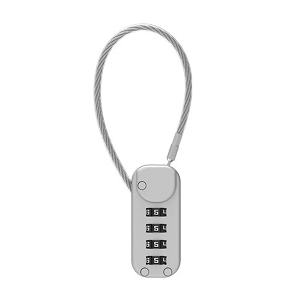 Security Coded Lock 4 Digit Password Combination Lock Anti-theft Travel Luggage Suitcase Wire Rope Padlock Security Tools