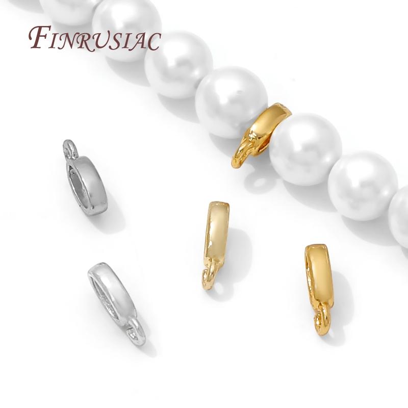 2 Sizes 18K Gold Plated Bail Connectors For Jewelry,Pendant Bails,Small Bail,DIY Necklaces Making Accessories,Pendant Holder