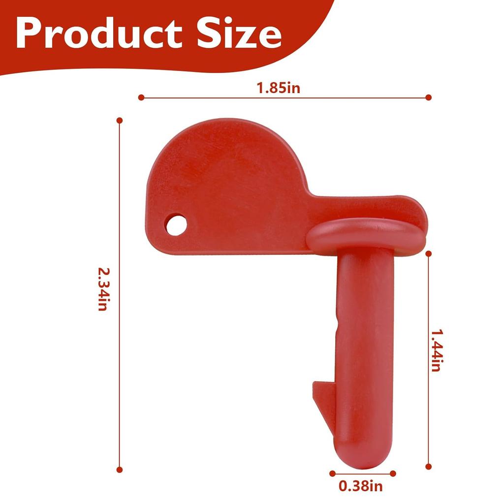 Trailer Hitch Pin Fits Peg Perego John Deere Farm Power Pull Turf Tractor Loader, Red Coupling Hitch Pin Replacement