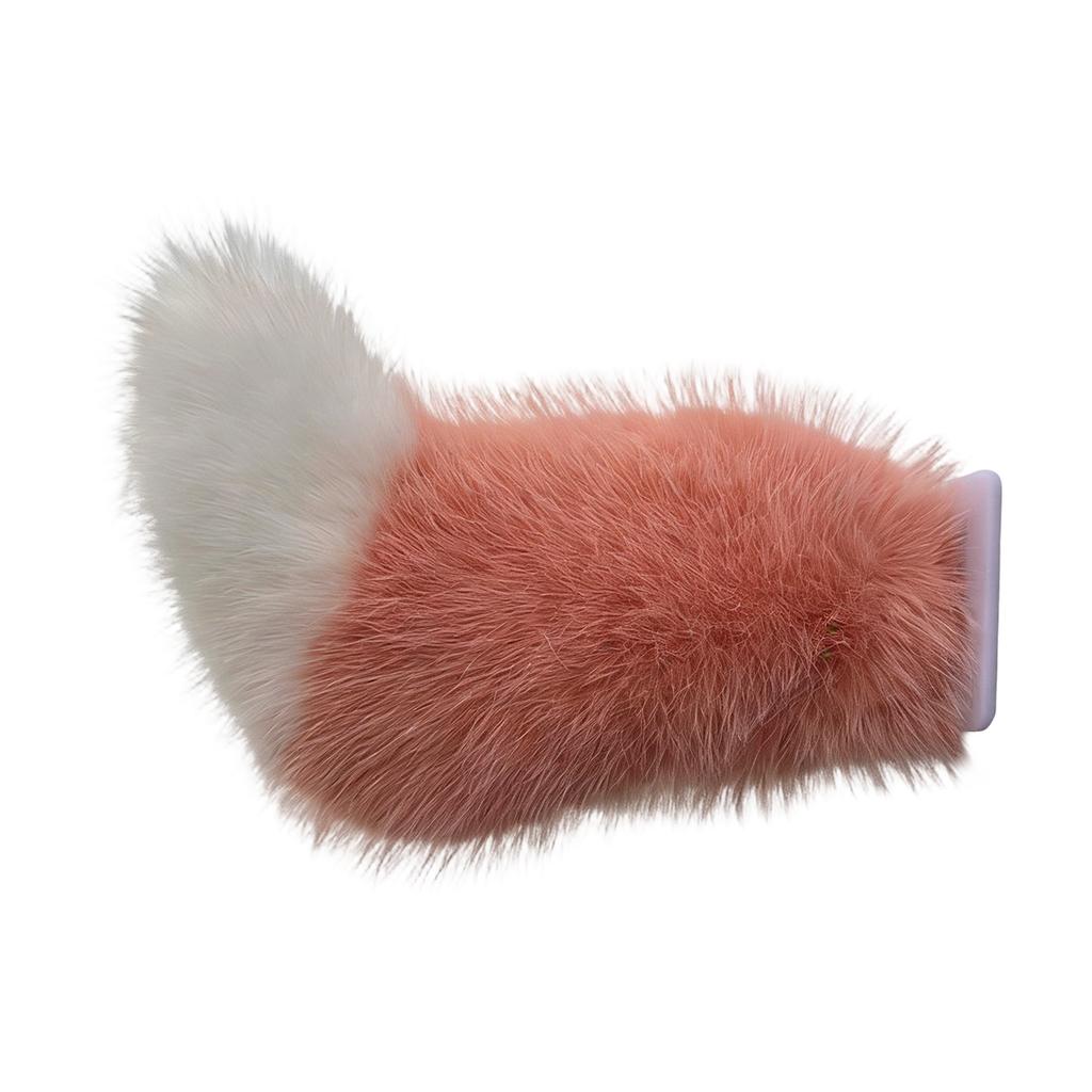 Plush Faux Fur Animal Tail Clip On Costume Accessory Soft Fluffy Tail for Cosplay Party Events Dress Up