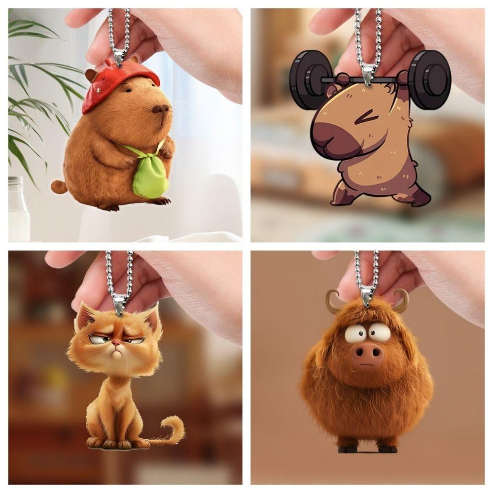 

Акриловый брелок для ключей подвеска подвесной декор капибара ювелирные изделия аксессуары автомобильное зеркало style 1
