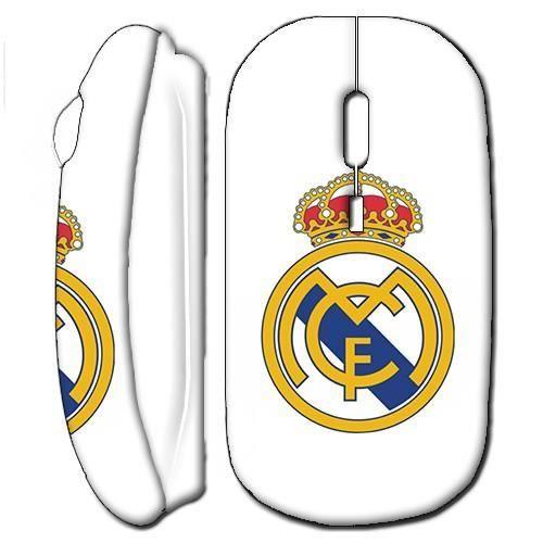 Souris sans fil logo REAL MADRID foot Blanc