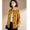 Women's Retro Printed Lapel Shirt