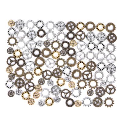 100Pcs Antique Steampunk Mini Wheel Gear Charms Pendant Diy Jewelry Making Craft