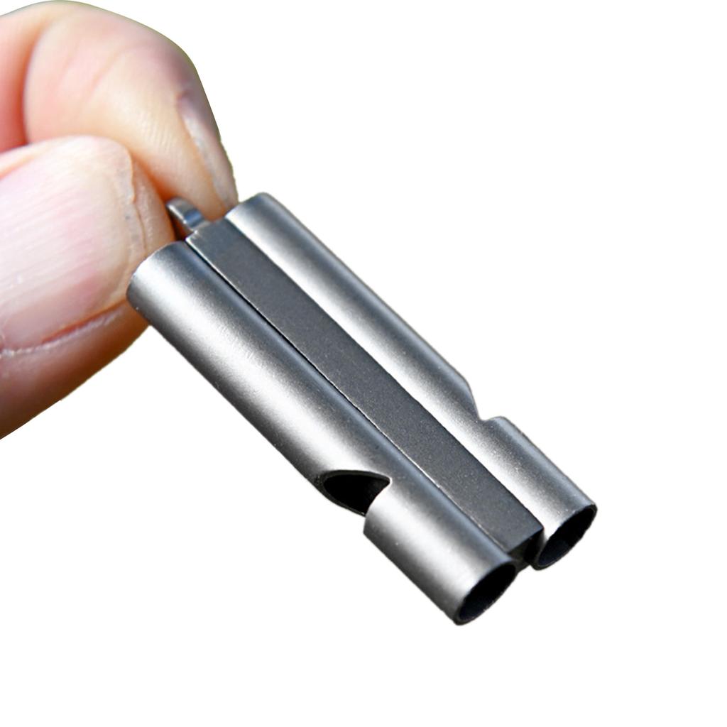 Emergency Whistles Louds Portable Double Tube Trainer Whistles Titanium Signal Whistles Outdoor Survival Safety Whistles