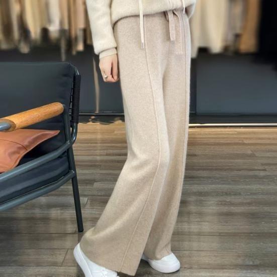 Women's Center Seam Wide-leg High-end Thick High-waisted Loose Drape Casual Pants