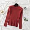 Autumn Neck Fit Round Slim Base Knitted Sweaters Women Winter New Fashion Long Sleeve Pullovers Sweater Woman Elegant Solid Casual Lady Jumpers 25477