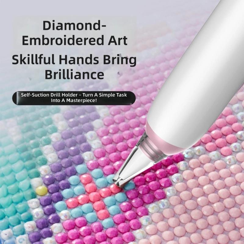 Electric Jewel Painting Pen Cordless Vacuum Jewel Art Pen Low Noise 3 Speed Adjustable Rechargeable Lightweight Pen