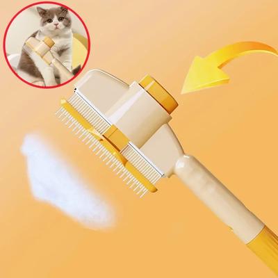 Katzenkamm Tierhaarentferner Ein-Knopf Hundebürste Selbstreinigende Katzenbürste Massagekämme für Hundepflege Bürsten für Tierprodukte
